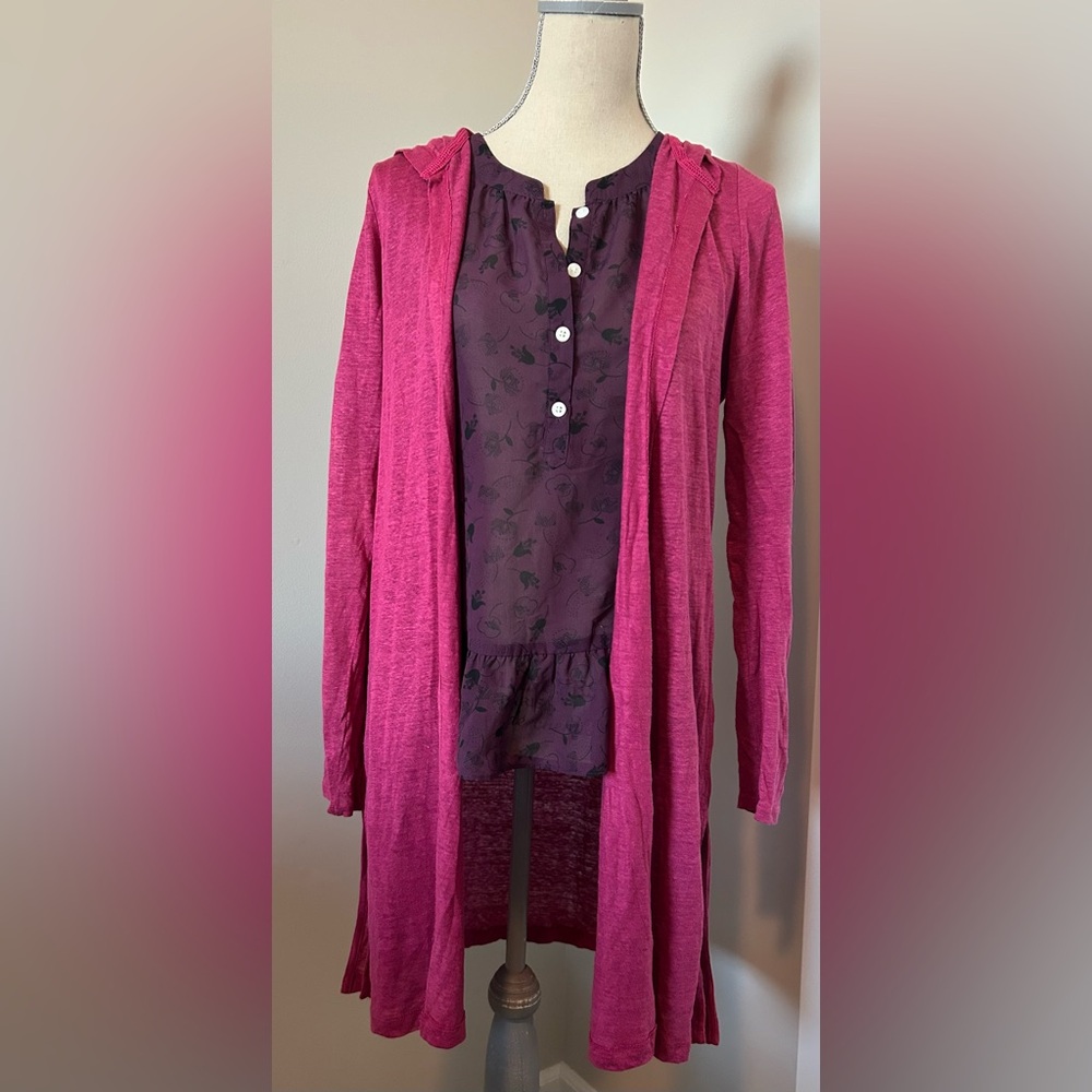 Cynthia Rowley Pink Long Cardigan